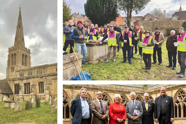 Geddington Church St Mary Magdalene / volunteers from the Geddington Volunteer Fire Brigade/ the awards ceremony at Lincoln Cathedral/UGC