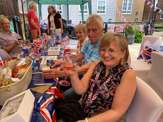 Residents celebrating