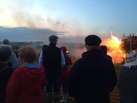 Wilbarston's beacon with a little glimpse of Bringhurst's on the skyline
