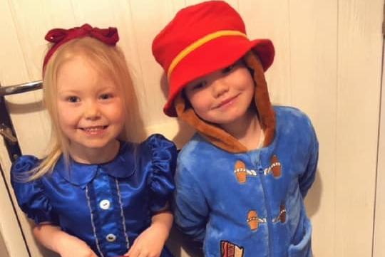Seanna Mcpherson sent in this picture of Matilda and Paddington bear ages, 4 and 5