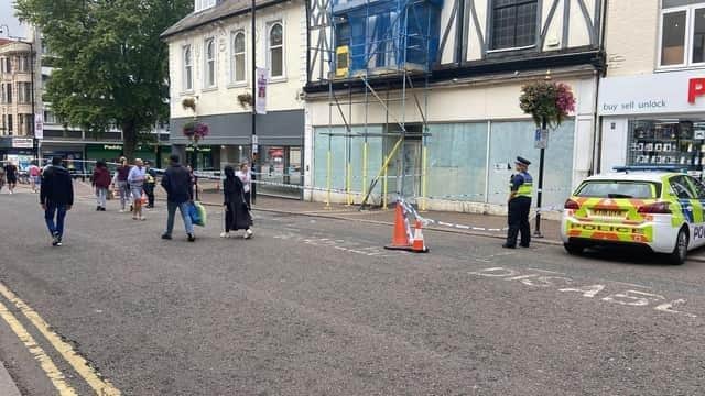 A cordon was set up in Abington Street following the assault on Saturday, August 20