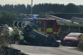 Emergency services arrived on the scene at around 8.15am