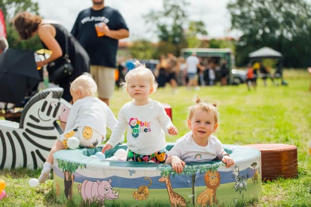 Children enjoying Stanton Cross Summer Fete in 2023