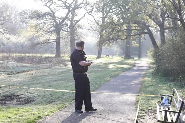 Wescott Way, police cordon after incident in woods when a 17-year-old boy was seriously assaulted / National World