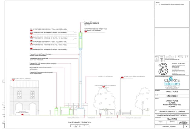 The proposed elevation