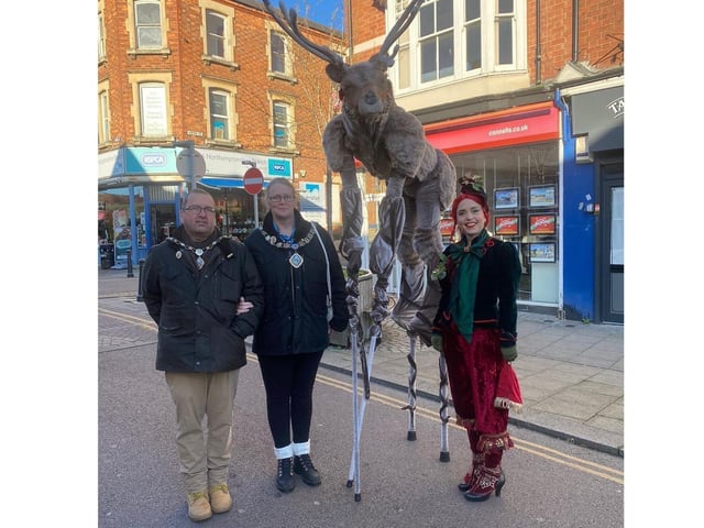 Rushden town centre light switch-on event 2023