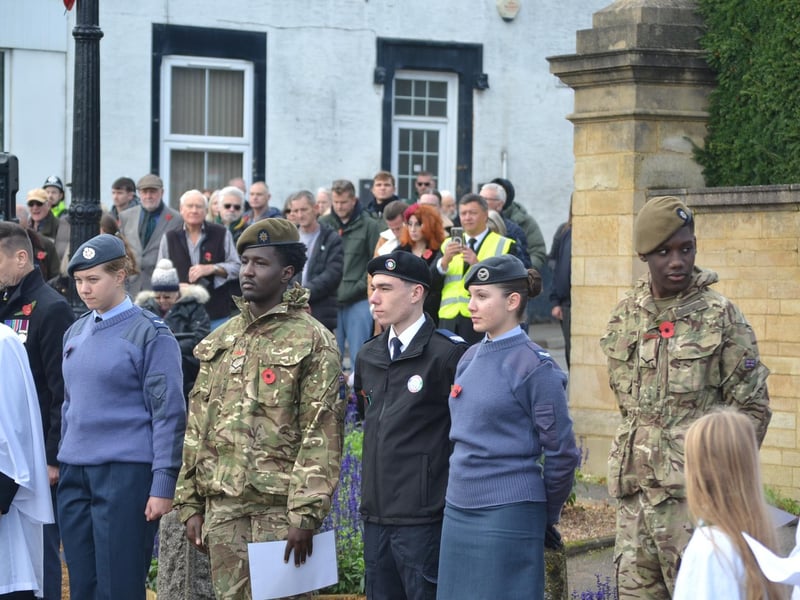 Hundreds gather at Broad Green in Wellingborough to pay respects at Remembrance Sunday service