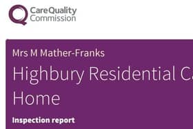 The home has been rated as inadequate and placed in special measures