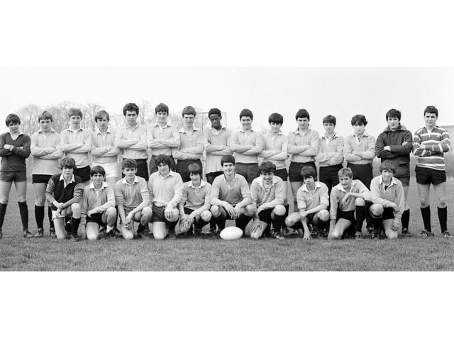 Liz Nunn also identified another picture from 1984 as Northamptonshire County Schools rugby squad (U15s or U16s)