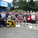 Wellingborough Netball League members marking their 50th anniversary