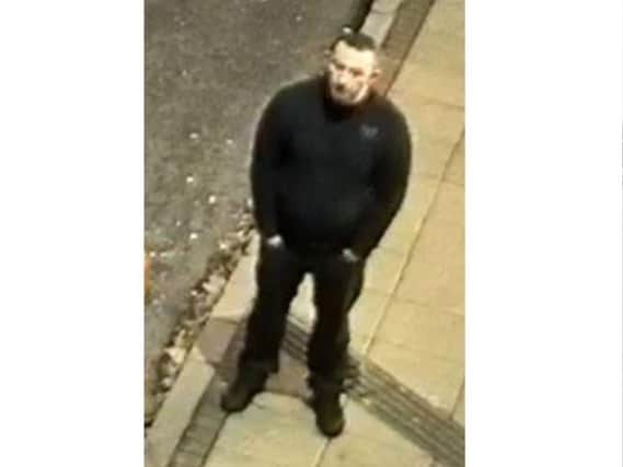 Police officers have released a CCTV image of a man they wish to speak to following an incident of criminal damage in Bridge Street, Northampton.