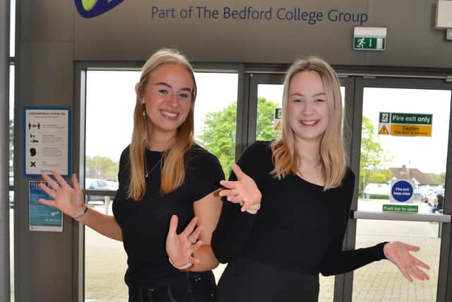 L-R: Successful students Emily Staff and Sian Skillman.