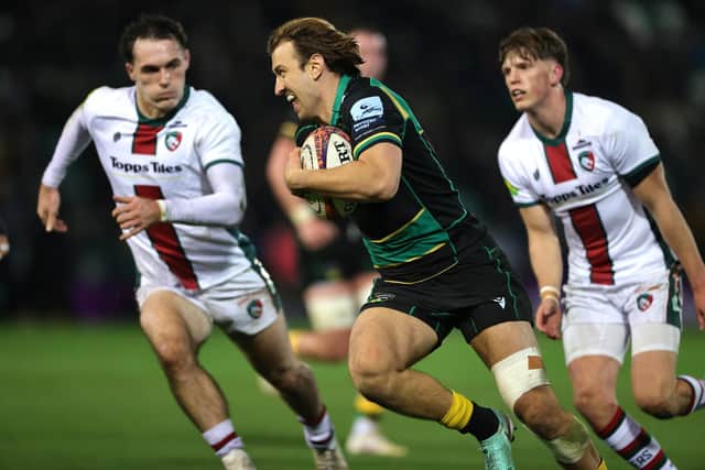 James Ramm scored in Saints' cup opener against Leicester Tigers back in November (photo by David Rogers/Getty Images)