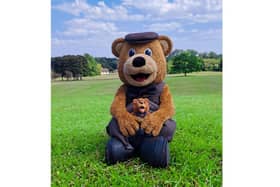 Wicky Bear with Wicky Teddy at Wicksteed Park, Kettering