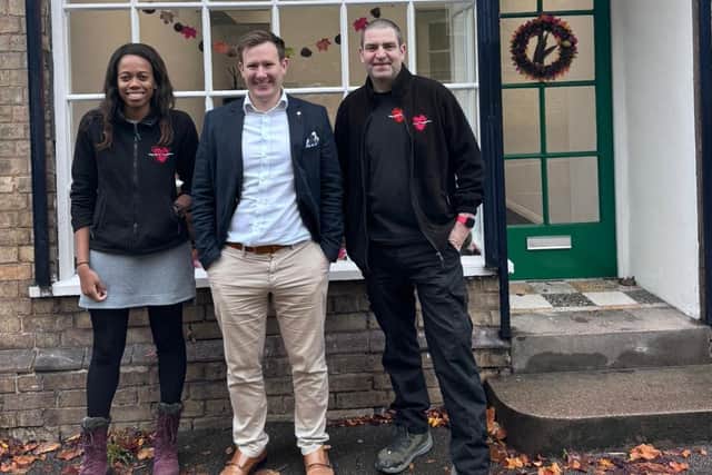 Lorraine Lewis, Charles Breen and Lee Lewis in charity will writing partnership