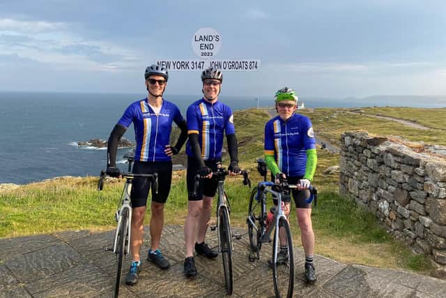 (From left to right) Stuart, Kevin, and Kenny at Land's End this morning