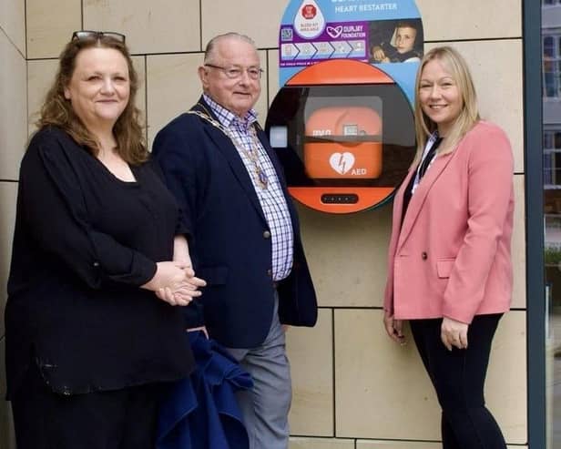 The Arc Cinema General Manager Wendy Goldie, Cllr Ted Nicholl and Naomi Rees-Issitt