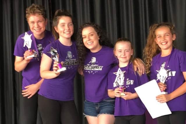 Dani Harmer with students