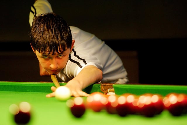 Kyren Wilson, winner of the Town Cup and English Junior Title, pictured at the Overstone Road Snooker Club in 2006.