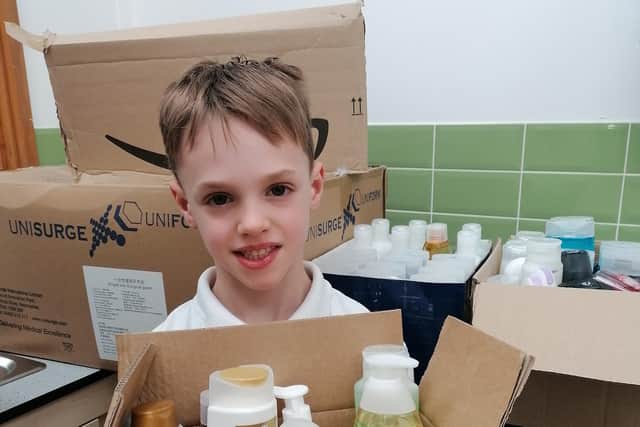 Leo Blyth sold his toys to help the appeal.