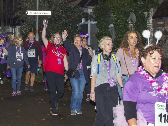 Participants in the Sparkle Walk for Cransley Hospice in Kettering/Glyn Dobbs