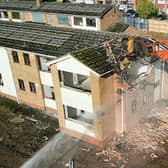 Demolition has started at the Hearnden Court site in Wellingborough