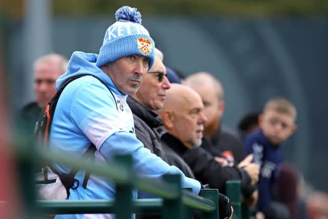 It was another miserable afternoon for the Kettering Town fans (Picture: Peter Short)