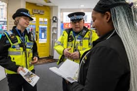 Police Community Support Officers visited stores across Northampton as part of the day of action.