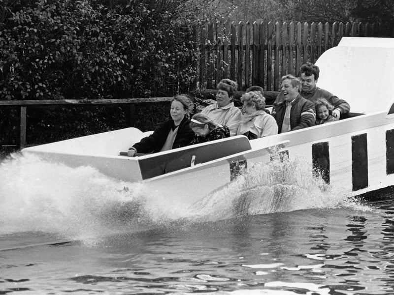 The water chute, which opened in 1926, pictured here in the 1980s.
