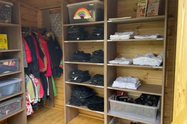 The shed is stocked and ready for business