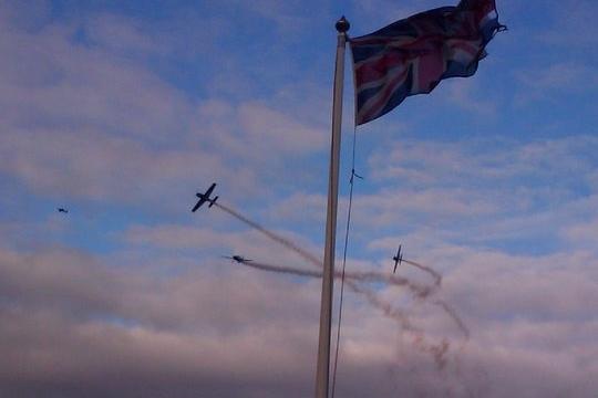 The Blades practicing at Sywell Aerodrome in September 2010. One reader said they were "fantastic" to watch.