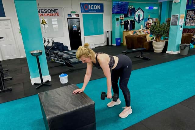 Victoria Skinner training in the gym