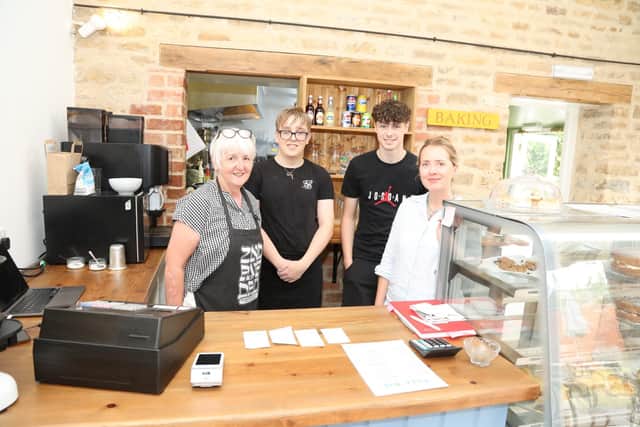 Youth Works CEO Cindy Wrighting (on left) Cafe Oak in Geddington/National World