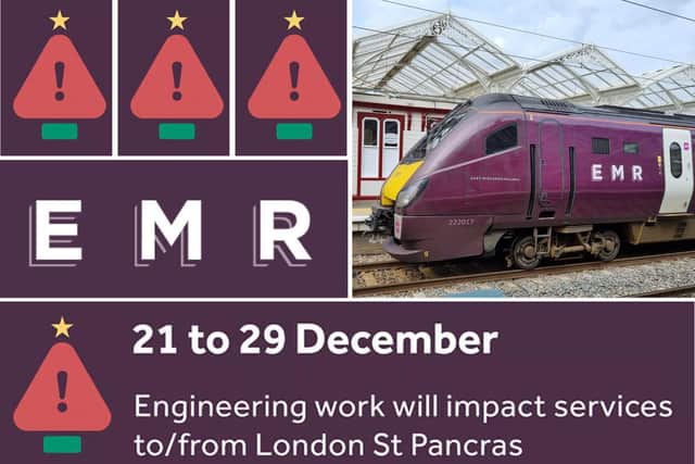 EMR train disruption over Christmas for nine days/National World