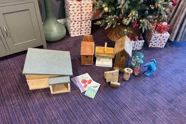 Wildlife homes donated to Bayleaf Care Home from Wild About Huntingdon