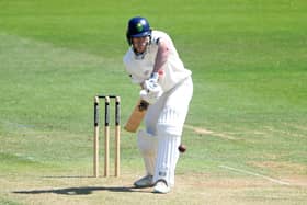 Glamorgan's Ben Kellaway on his way to 95 from 104 balls against Northants (Picture: Kian Abdullah/Huw Evans Agency)