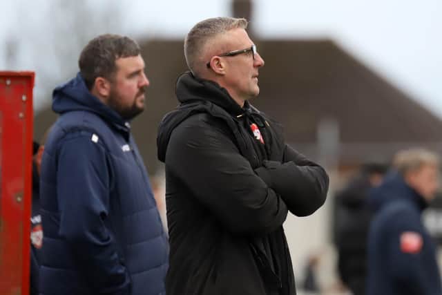 Richard Lavery watches on as his Kettering Town team take on Bedford Town (Picture: Peter Short)