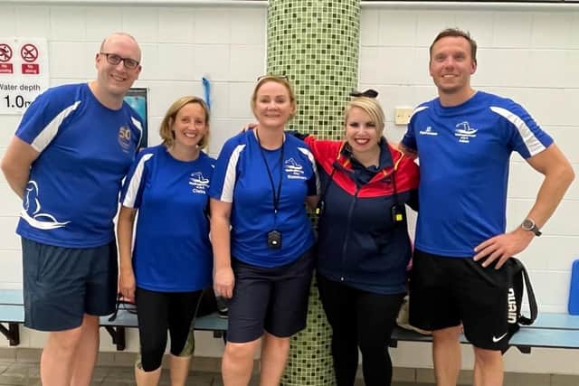 Shelly Jarrett at the swim clinic with Wellingborough Amateur Swimming Club