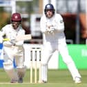 Saif Zaib in action for Northants in their season opener against Lancashire