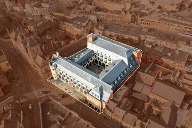 ON THE MARKET: Offers are being invited for Northampton Guildhall Extension, above, Northampton County Hall’s Constabulary Block and Centre Block, plus Judges’ Lodging  through property consultancy Vail Williams