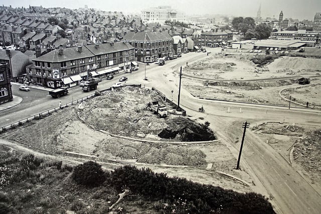 This picture from 1963 shows work on the area where the West Bars multi-storey car park will soon be buit. The Post Office sorting office is visible behind the cleared ground