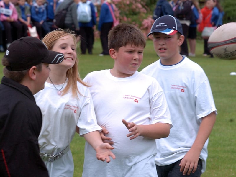 Latimer School indulge in a spot of rugby.