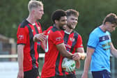 Shaun Jeffers celebrates putting the Poppies 3-0 ahead at St Neots Town (Picture: Peter Short)