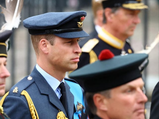 Prince William, the Prince of Wales, wore military uniform