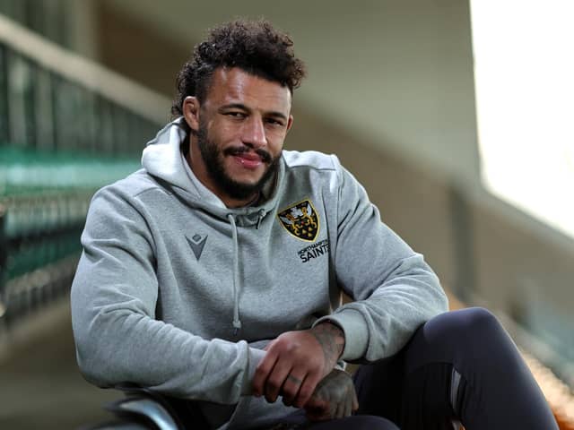 Courtney Lawes at this week's media session (photo by David Rogers/Getty Images)