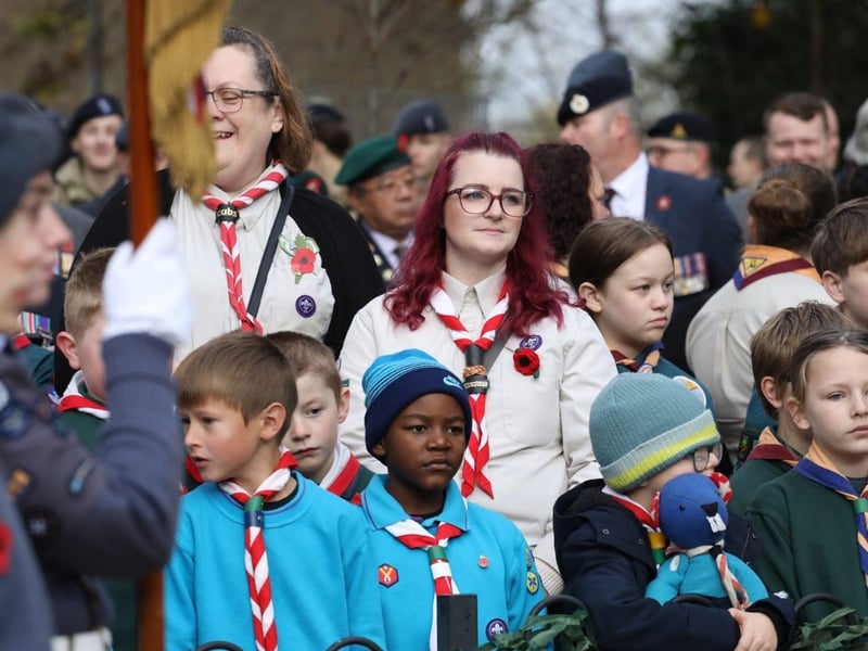 Corby RBL Remembrance Sunday parade and service at Corby War Memorial/
