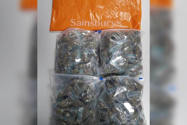 The seized cannabis. Credit: Kettering Police Team