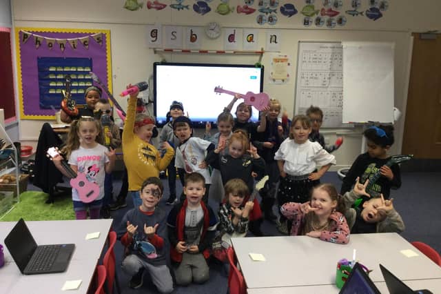 Ringstead Church of England Primary School launches Times Tables Rock Stars with funky fancy dress