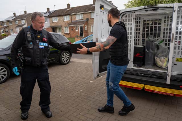 Police raided homes in Corby as part of their investigation