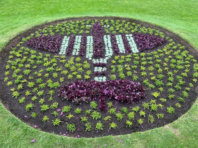 A floral tribute for the 80th anniversary of D-Day in Bowling Green Road, Kettering